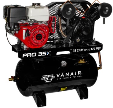 Vanair PRO 35 - Honda Engine, 30 Gal. Air Tank